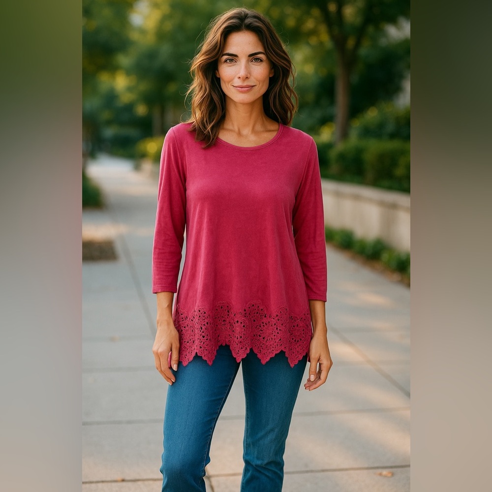Soft surroundings, long sleeve blouse